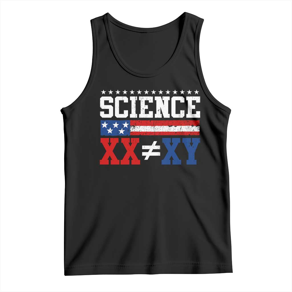Science XX Is Not The Same As XY Tank Top Funny Scientist American Flag