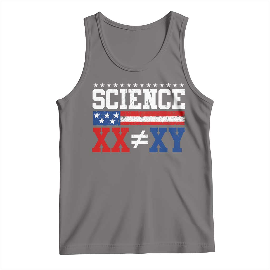 Science XX Is Not The Same As XY Tank Top Funny Scientist American Flag