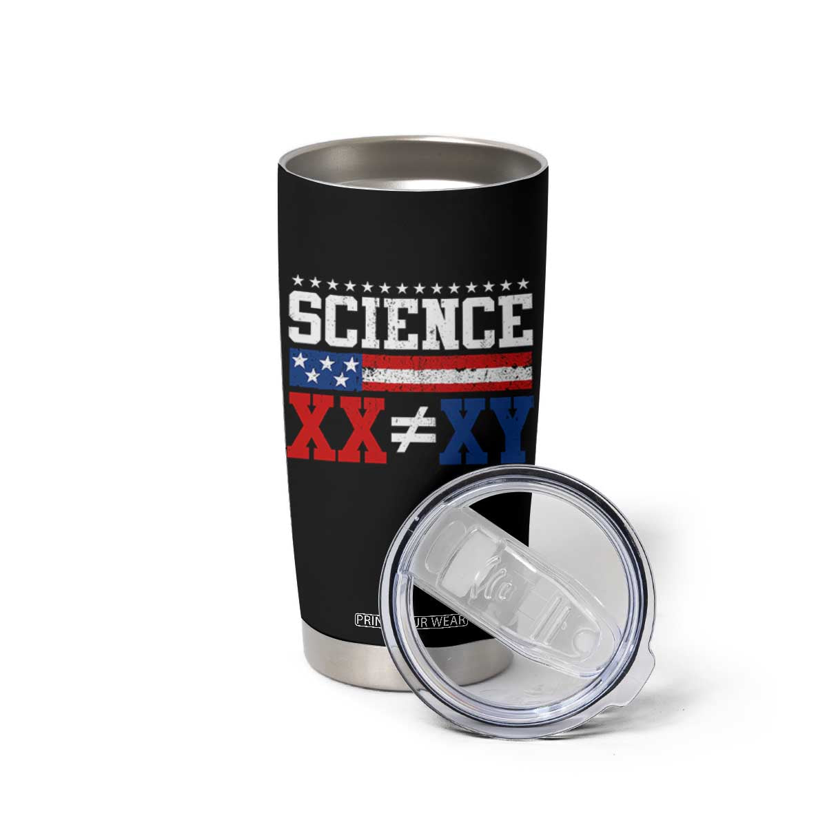 Science XX Is Not The Same As XY Tumbler Cup Funny Scientist American Flag