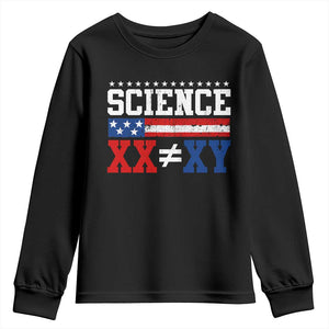 Science XX Is Not The Same As XY Youth Sweatshirt Funny Scientist American Flag