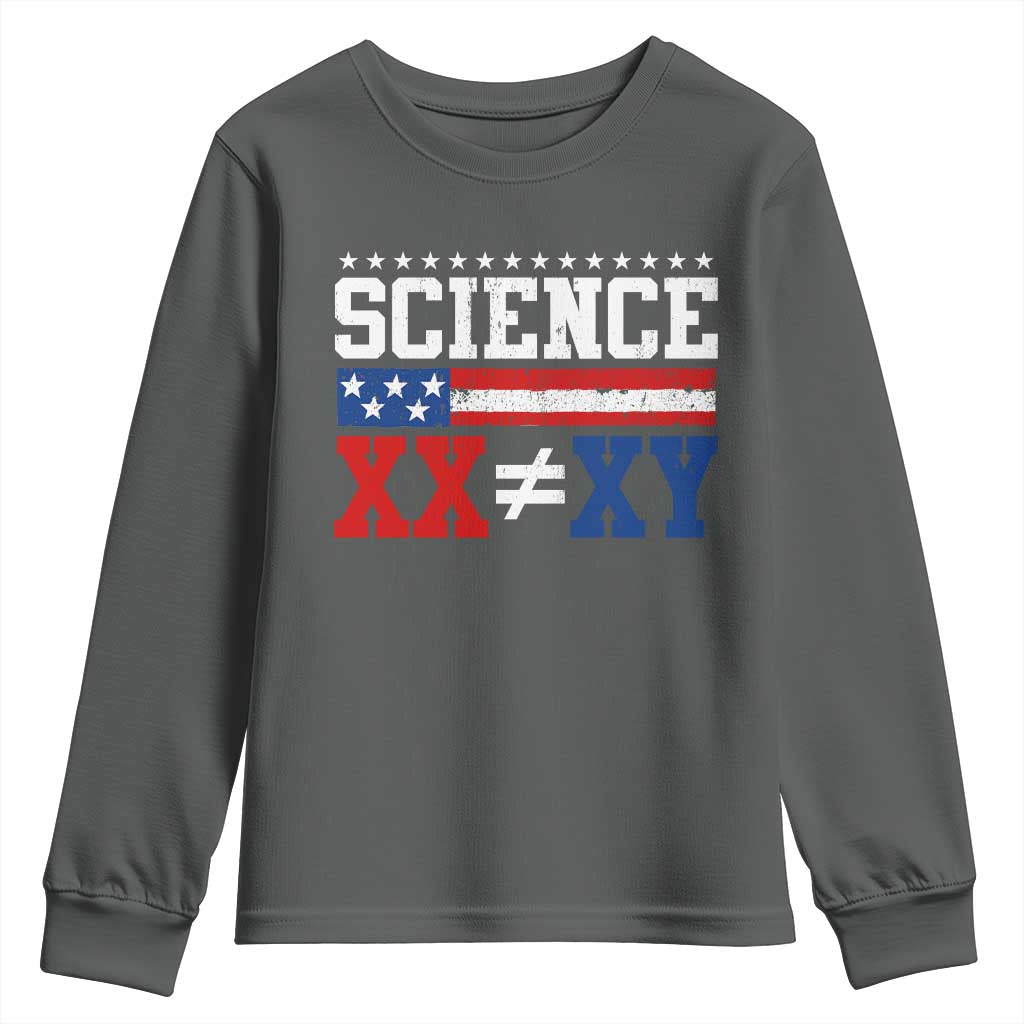 Science XX Is Not The Same As XY Youth Sweatshirt Funny Scientist American Flag