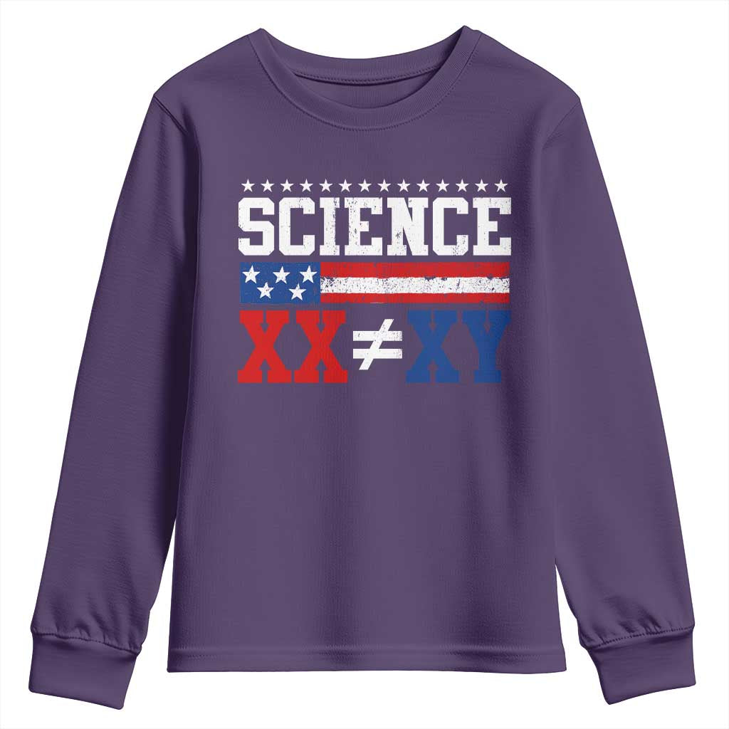 Science XX Is Not The Same As XY Youth Sweatshirt Funny Scientist American Flag