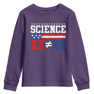 Science XX Is Not The Same As XY Youth Sweatshirt Funny Scientist American Flag