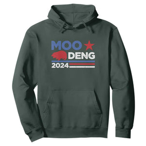 Funny Moo Deng 2024 Hoodie Star Striped TS11 Dark Forest Green Print Your Wear