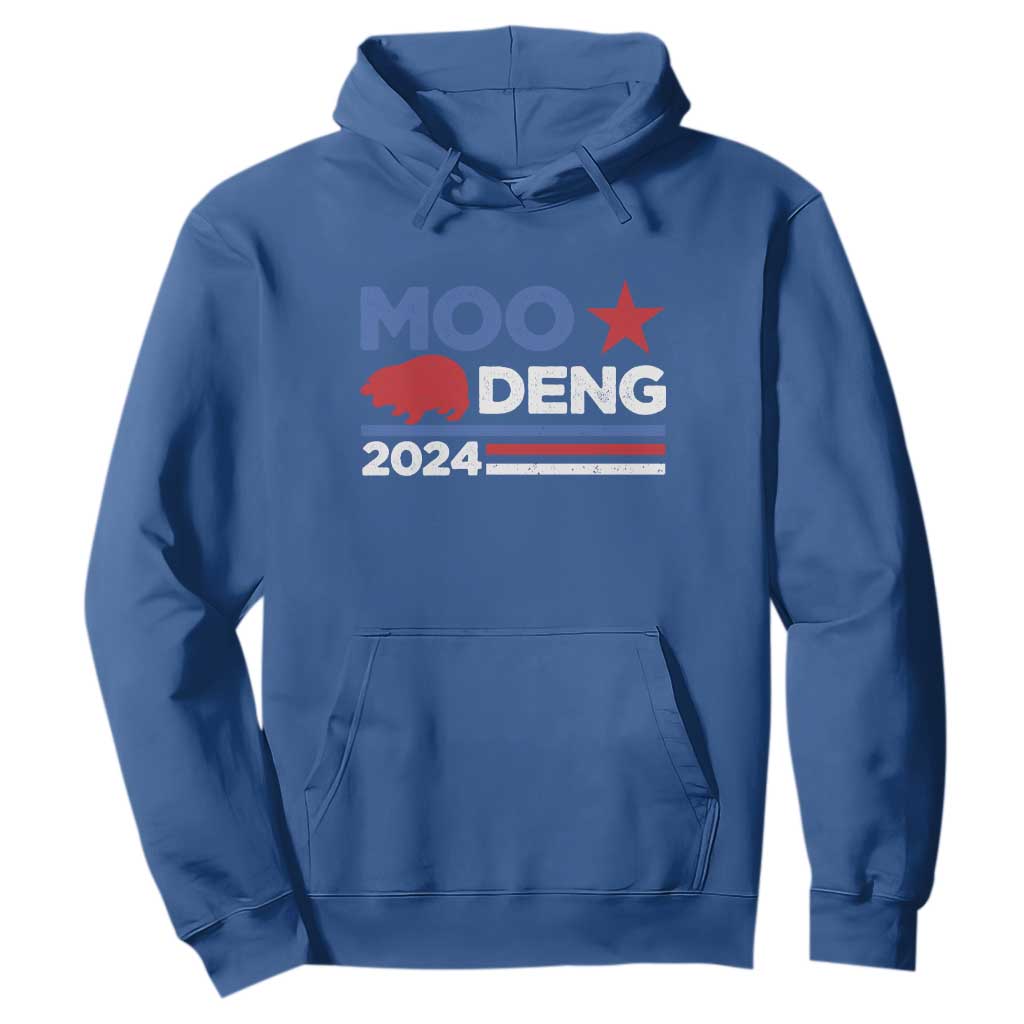 Funny Moo Deng 2024 Hoodie Star Striped TS11 Royal Blue Print Your Wear