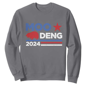 Funny Moo Deng 2024 Sweatshirt Star Striped TS11 Charcoal Print Your Wear