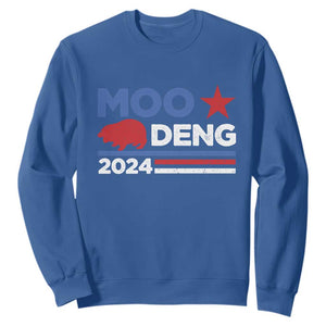 Funny Moo Deng 2024 Sweatshirt Star Striped TS11 Royal Blue Print Your Wear