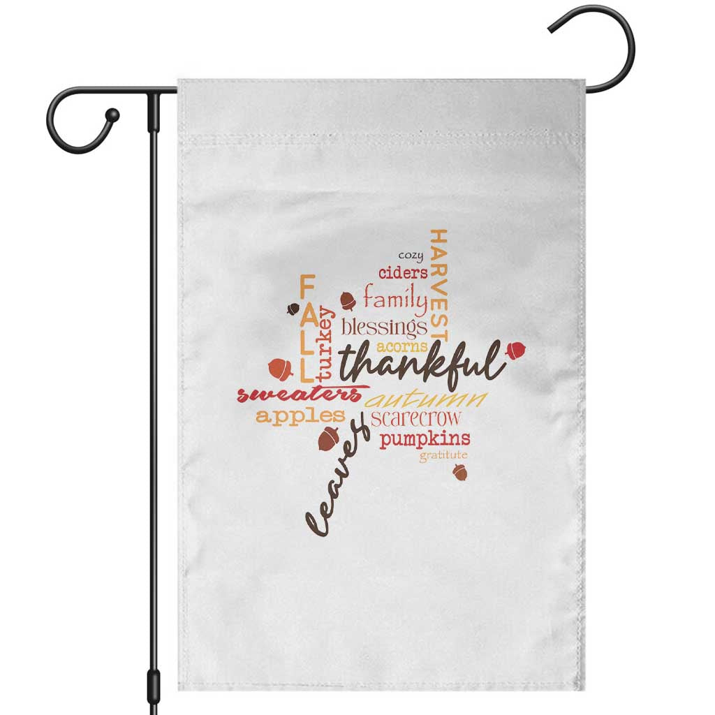 Thanksgiving Maple Leaf Fall Season Garden Flag TS11 White Print Your Wear