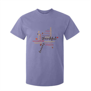 Thanksgiving Maple Leaf Fall Season T Shirt For Kid TS11 Violet Print Your Wear