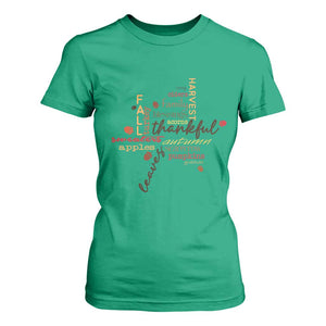 Thanksgiving Maple Leaf Fall Season T Shirt For Women TS11 Irish Green Print Your Wear