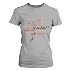 Thanksgiving Maple Leaf Fall Season T Shirt For Women TS11 Sport Gray Print Your Wear