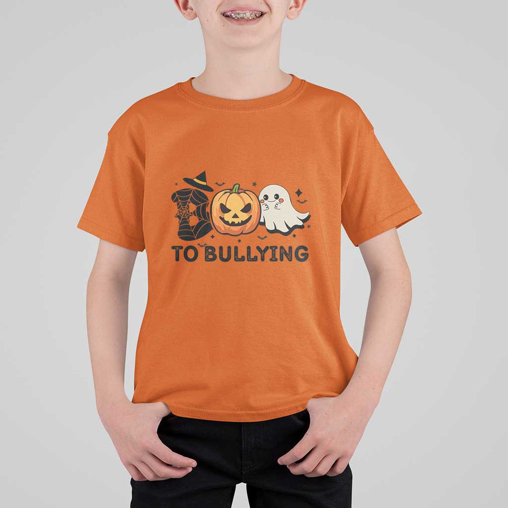 Halloween Unity Day T Shirt For Kid Boo To Bullying Anti Bullying Awareness Ghost Pumpkin TS11 Orange Print Your Wear