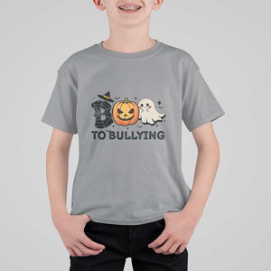 Halloween Unity Day T Shirt For Kid Boo To Bullying Anti Bullying Awareness Ghost Pumpkin TS11 Sport Gray Print Your Wear