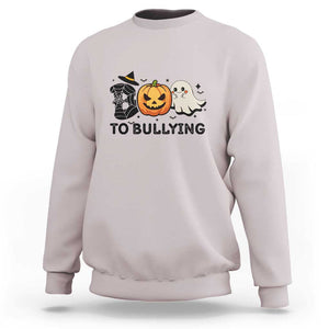 Halloween Unity Day Sweatshirt Boo To Bullying Anti Bullying Awareness Ghost Pumpkin TS11 Ice Gray Print Your Wear