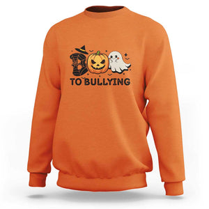 Halloween Unity Day Sweatshirt Boo To Bullying Anti Bullying Awareness Ghost Pumpkin TS11 Orange Print Your Wear