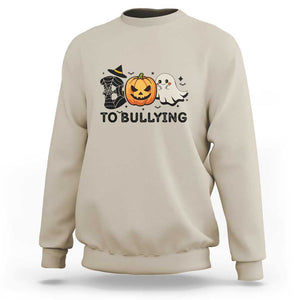 Halloween Unity Day Sweatshirt Boo To Bullying Anti Bullying Awareness Ghost Pumpkin TS11 Sand Print Your Wear