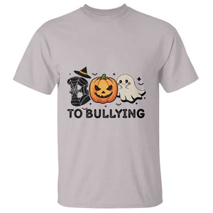 Halloween Unity Day T Shirt Boo To Bullying Anti Bullying Awareness Ghost Pumpkin TS11 Ice Gray Print Your Wear