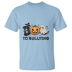 Halloween Unity Day T Shirt Boo To Bullying Anti Bullying Awareness Ghost Pumpkin TS11 Light Blue Print Your Wear