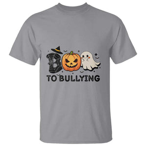 Halloween Unity Day T Shirt Boo To Bullying Anti Bullying Awareness Ghost Pumpkin TS11 Sport Gray Print Your Wear