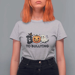 Halloween Unity Day T Shirt For Women Boo To Bullying Anti Bullying Awareness Ghost Pumpkin TS11 Ice Gray Print Your Wear