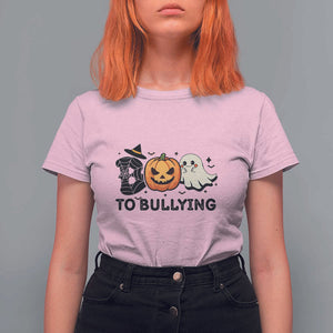 Halloween Unity Day T Shirt For Women Boo To Bullying Anti Bullying Awareness Ghost Pumpkin TS11 Light Pink Print Your Wear