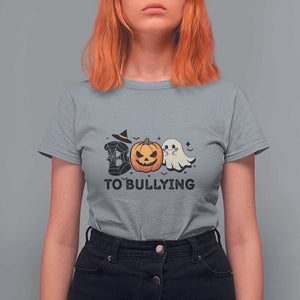 Halloween Unity Day T Shirt For Women Boo To Bullying Anti Bullying Awareness Ghost Pumpkin TS11 Sport Gray Print Your Wear