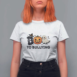 Halloween Unity Day T Shirt For Women Boo To Bullying Anti Bullying Awareness Ghost Pumpkin TS11 White Print Your Wear