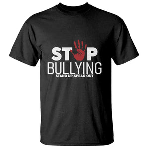 Anti Bullying Awareness T Shirt Stop Bullying Stand Up Speak Out Hand Prints TS11 Black Print Your Wear