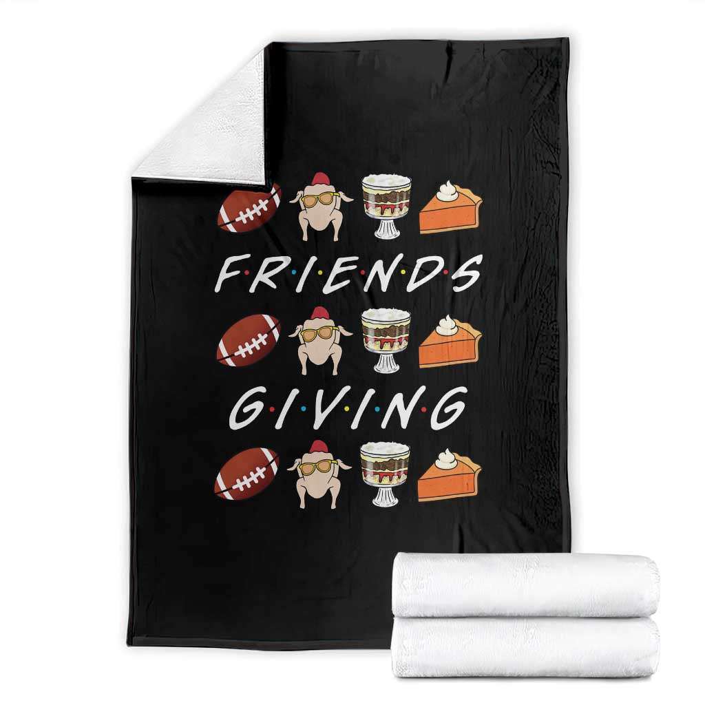 Funny Thanksgiving Thankful Friends Giving Party Throw Blanket TS11 Black Print Your Wear