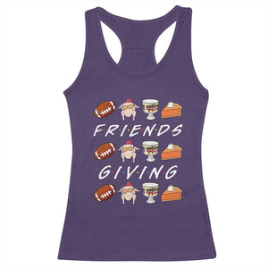 Funny Thanksgiving Thankful Friends Giving Party Racerback Tank Top TS11 Purple Print Your Wear