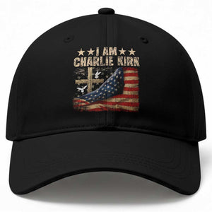 I Am Charlie Kirk Baseball Cap Freedom Vintage American Flag TS11 Print Your Wear
