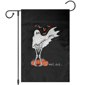 Well Shit Skeleton Ghost Sheet Funny Halloween Exposed Wind Dress Garden Flag