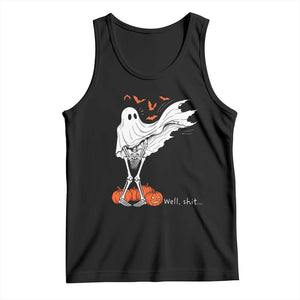 Well Shit Skeleton Ghost Sheet Funny Halloween Exposed Wind Dress Tank Top