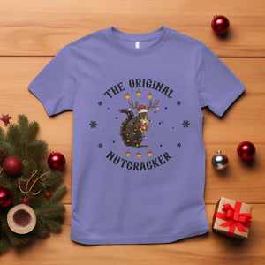 Funny Christmas Squirrel T Shirt The Original Nutcracker Snowflake Santa Hat TS11 Violet Print Your Wear