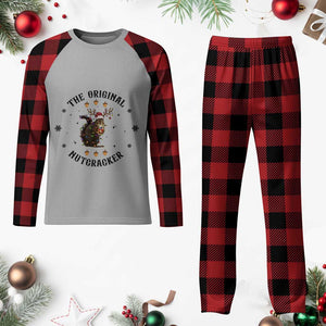 Funny Xmas Squirrel Plaid Pajama Set The Original Nutcracker Snowflake Santa Hat TS11 Buffalo Plaid Print Your Wear