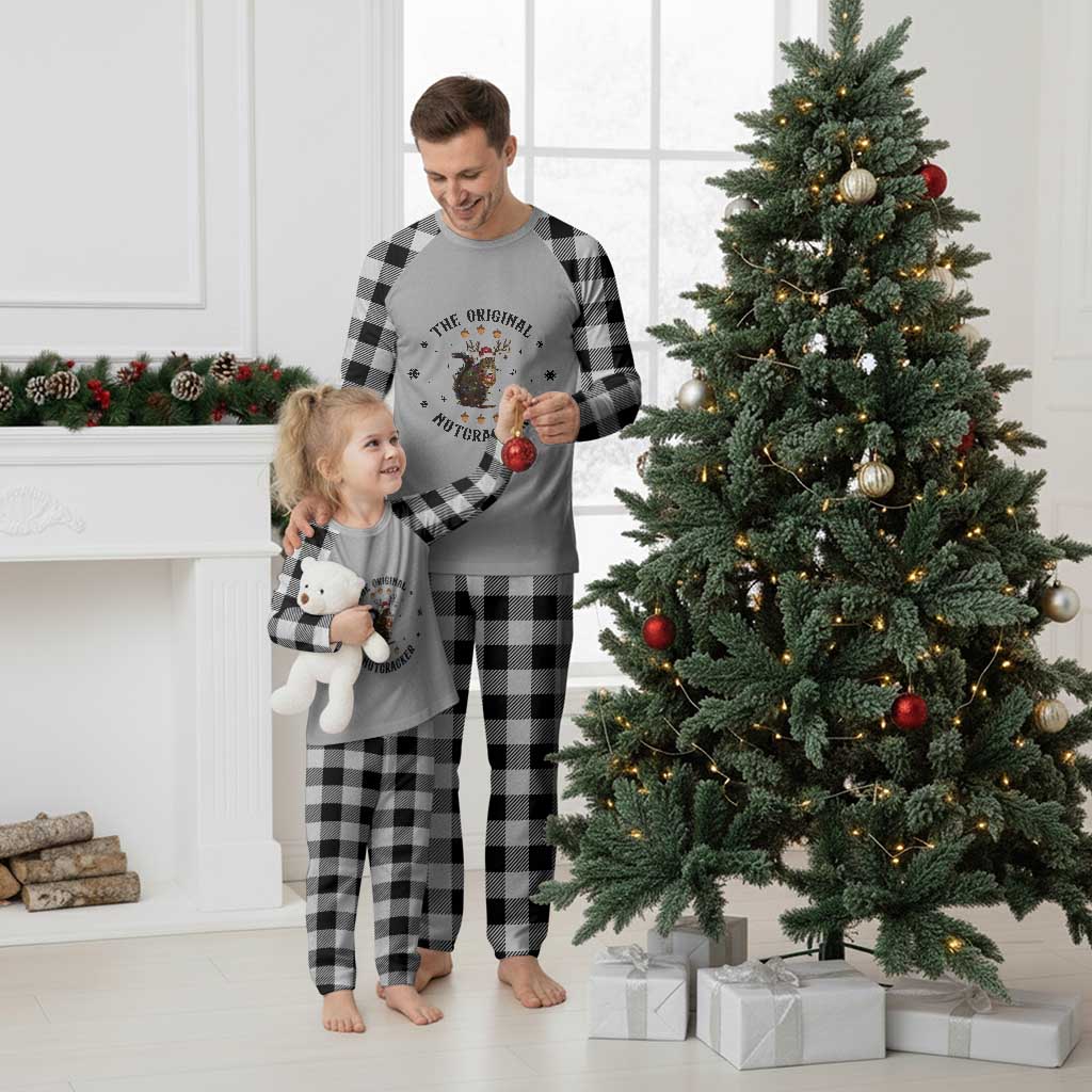 Funny Xmas Squirrel Plaid Pajama Set The Original Nutcracker Snowflake Santa Hat TS11 White Plaid Print Your Wear