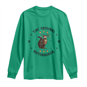 Funny Christmas Squirrel Long Sleeve Shirt The Original Nutcracker Snowflake Santa Hat TS11 Irish Green Print Your Wear