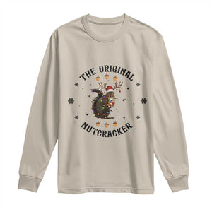 Funny Christmas Squirrel Long Sleeve Shirt The Original Nutcracker Snowflake Santa Hat TS11 Sand Print Your Wear