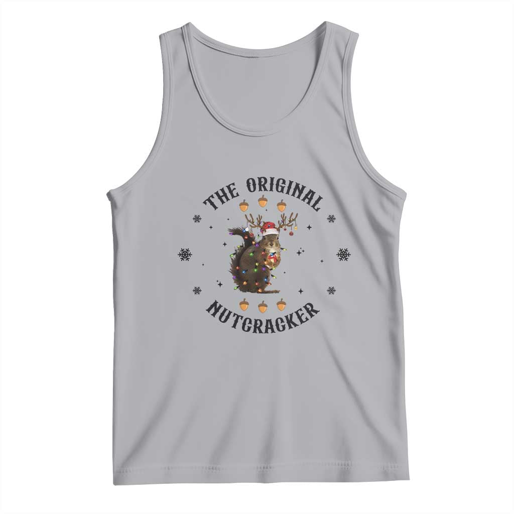 Funny Christmas Squirrel Tank Top The Original Nutcracker Snowflake Santa Hat TS11 Athletic Heather Print Your Wear