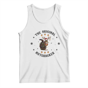 Funny Christmas Squirrel Tank Top The Original Nutcracker Snowflake Santa Hat TS11 White Print Your Wear