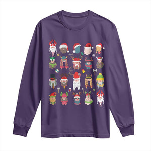 Funny Christmas Viking Long Sleeve Shirt Nordic Cute Viking Warriors TS11 Purple Print Your Wear