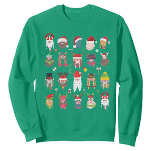 Funny Christmas Viking Sweatshirt Nordic Cute Viking Warriors TS11 Irish Green Print Your Wear