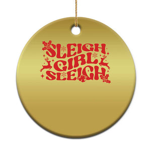 Funny Christmas Christmas Ornament Sleigh Girl Sleigh Reindeer TS11 Print Your Wear