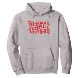 Funny Christmas Hoodie Sleigh Girl Sleigh Reindeer TS11 Ice Gray Print Your Wear