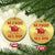 Funny Xmas Christmas Ornament Sleigh All Day Xmas Santa's Sleigh TS11 Circle Gold Print Your Wear