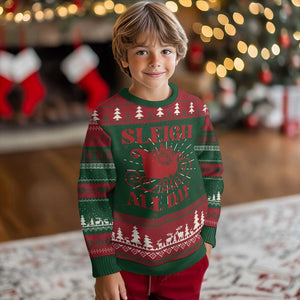 Funny Xmas Ugly Christmas Sweater Sleigh All Day Xmas Santa's Sleigh TS11 Christmas Print Your Wear