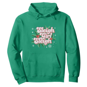 Sleigh Girl Sleigh Hoodie Christmas Retro Groove Slay Girl Mistletoe TS11 Irish Green Print Your Wear