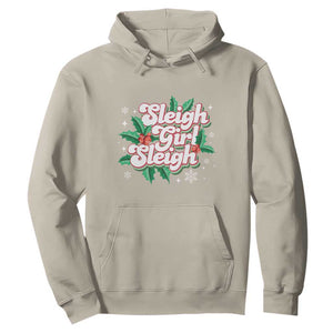 Sleigh Girl Sleigh Hoodie Christmas Retro Groove Slay Girl Mistletoe TS11 Sand Print Your Wear