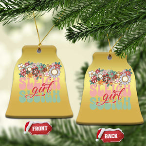 Sleigh Girl Sleigh Christmas Ornament Christmas Retro Groove Slay Girl TS11 Bell Flake Gold Print Your Wear