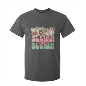 Sleigh Girl Sleigh T Shirt For Kid Christmas Retro Groove Slay Girl TS11 Dark Heather Print Your Wear